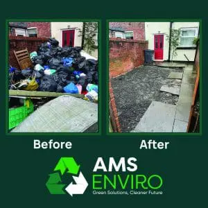 before and after of a garden clearance