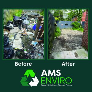 before and after of a garden clearance