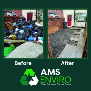 before and after of a garden clearance